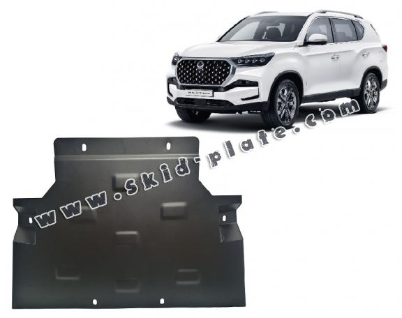 Steel gearbox skid plate for SsangYong Rexton