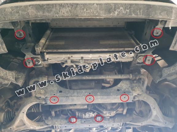 Steel skid plate for Ssangyong Musso Grand