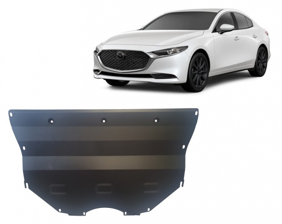 Steel skid plate for Mazda 3