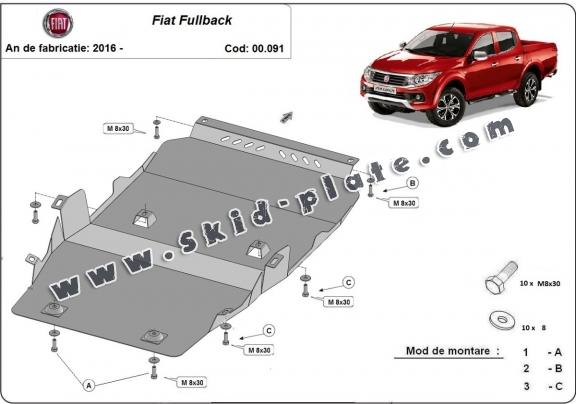 Steel skid plate for Fiat Fullback