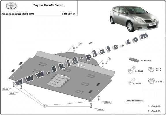 Steel catalytic converter plate/cat lock for  Toyota Corolla Verso