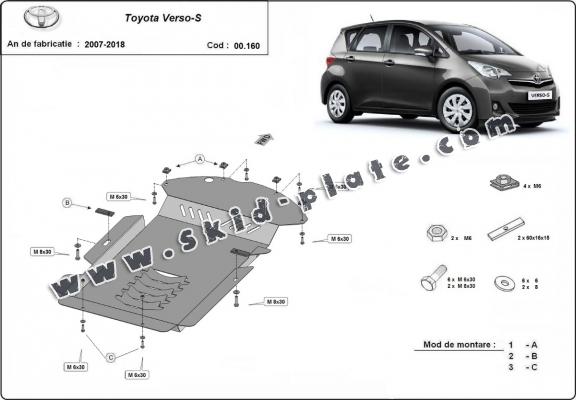 Steel catalytic converter plate/cat lock for Toyota Verso-S