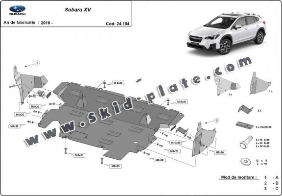 Steel skid plate for Subaru  XV
