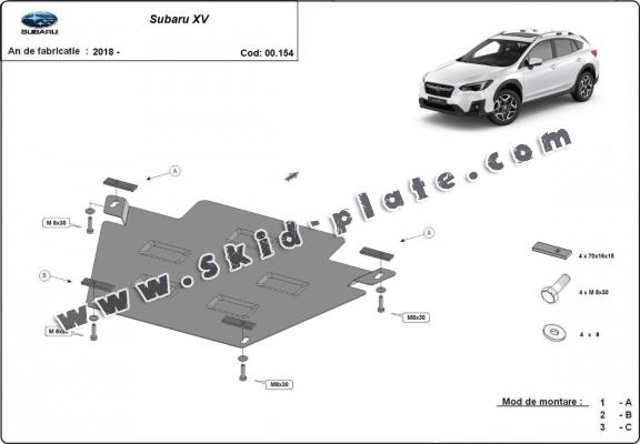 Steel gearbox skid plate Subaru XV