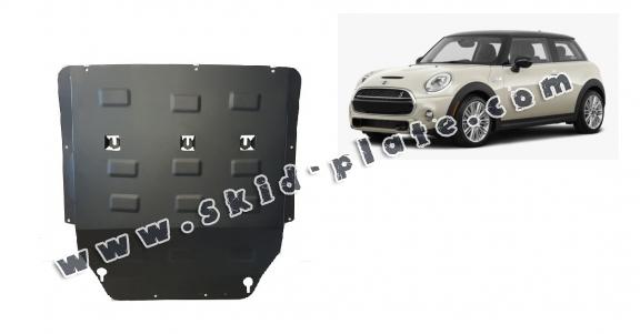 Steel skid plate for the protection of the engine and the gearbox for Mini Cooper