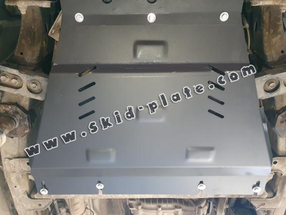 Steel gearbox skid plate and transfer case guard Mercedes X-Class