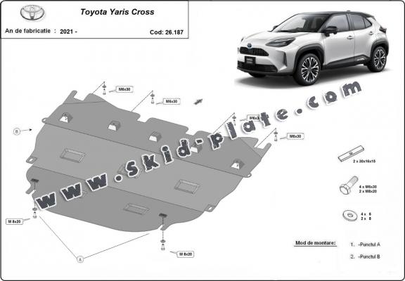 Steel skid plate for Toyota Yaris Cross XP210