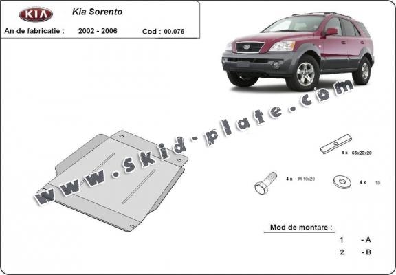 Steel gearbox skid plate for Kia Sorento