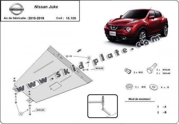 Steel skid plate for Nissan Juke