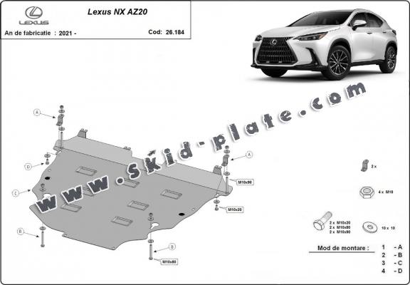Steel skid plate for Lexus NX AZ20