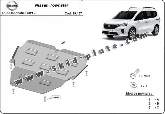 Steel skid plate for Nissan Townstar