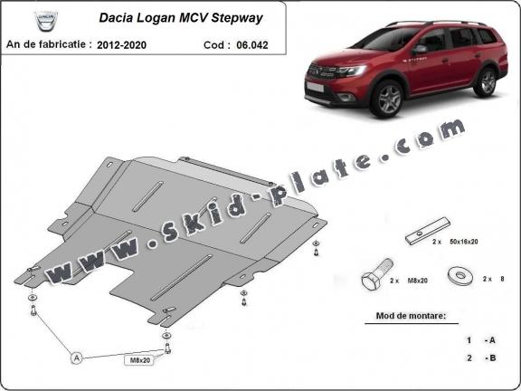 Steel skid plate for Dacia Logan MCV Stepway