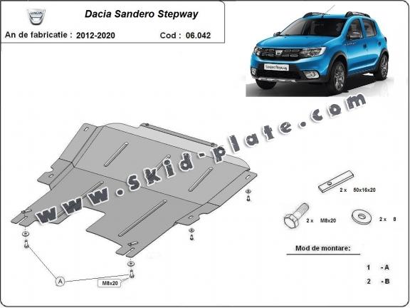 Steel skid plate for Dacia Sandero 2 Stepway