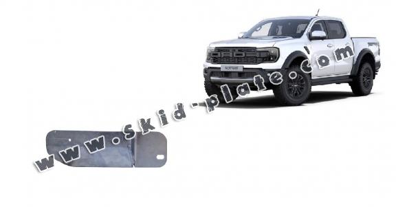 Aluminum fuel filter skid plate for Ford Ranger Raptor