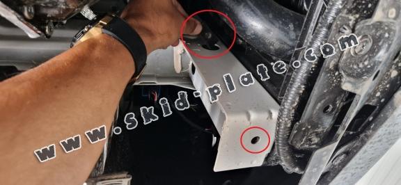 Steel skid plate for Ssangyong Torres