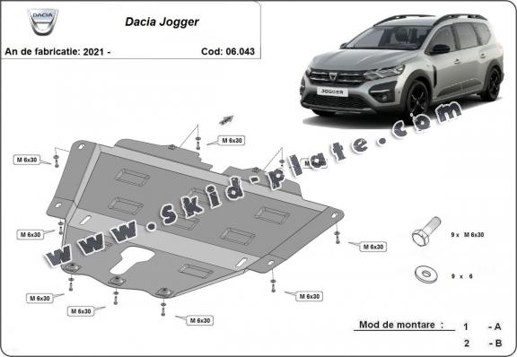Steel skid plate for Dacia Jogger