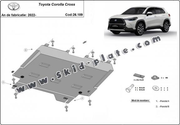 Steel skid plate for Toyota Corolla Cross
