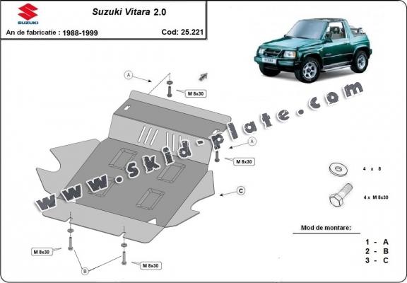 Steel skid plate for Suzuki Vitara 2.0