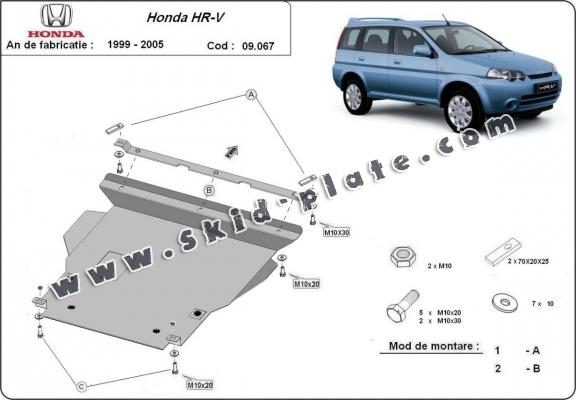 Steel skid plate for Honda HR-V