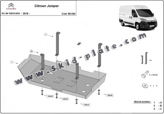 Steel AdBlue tank plate Citroen Jumper