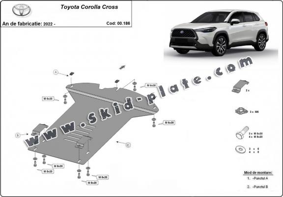 Steel catalytic converter plate/cat lock for Toyota Corolla Cross