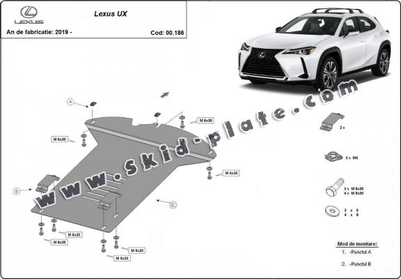 Steel catalytic converter plate/cat lock for Lexus UX