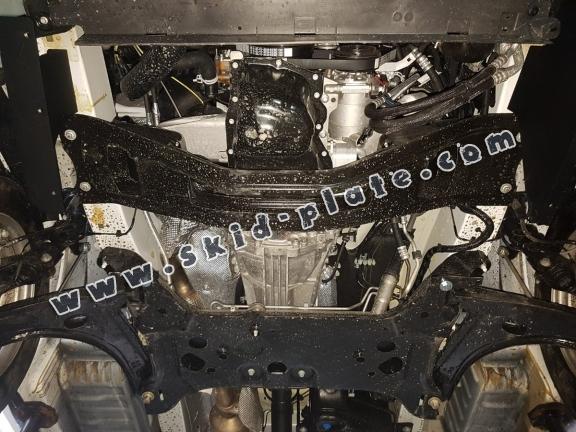 Steel skid plate for the protection of the engine and the gearbox for Ford Transit Custom