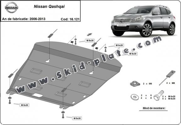 Steel skid plate for Nissan Qashqai