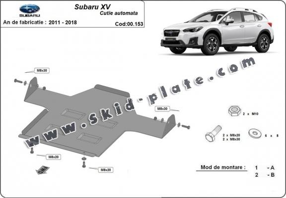 Steel automatic gearbox skid plate for Subaru XV
