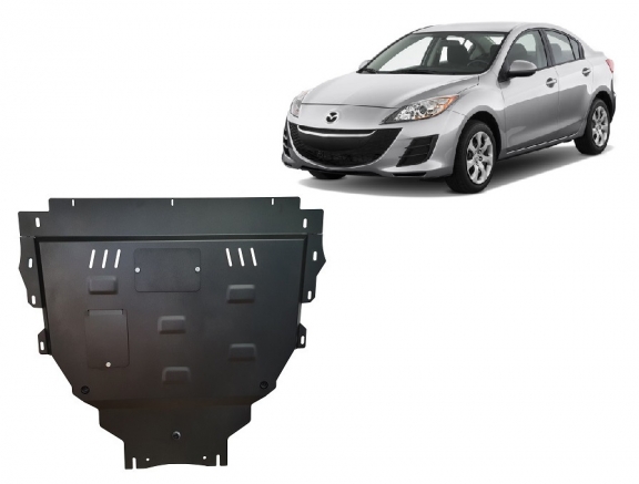 Steel skid plate for Mazda 3