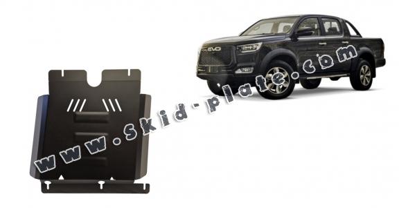Steel gearbox skid plate for Evo Cross 4
