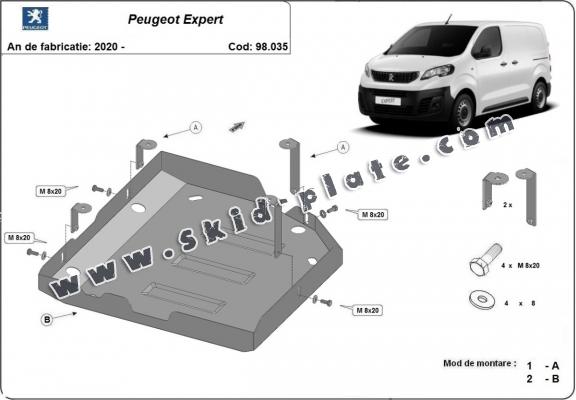 Steel AdBlue tank plate Peugeot Expert