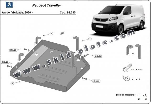 Steel AdBlue tank plate Peugeot Traveller