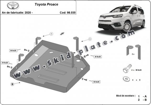 Steel AdBlue tank plate Toyota Proace