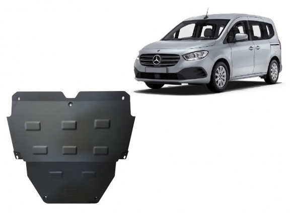 Steel skid plate for Mercedes EQT