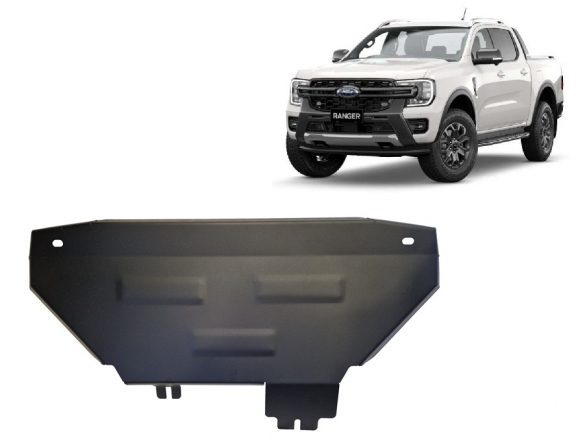 Steel radiator skid plate for Ford Ranger