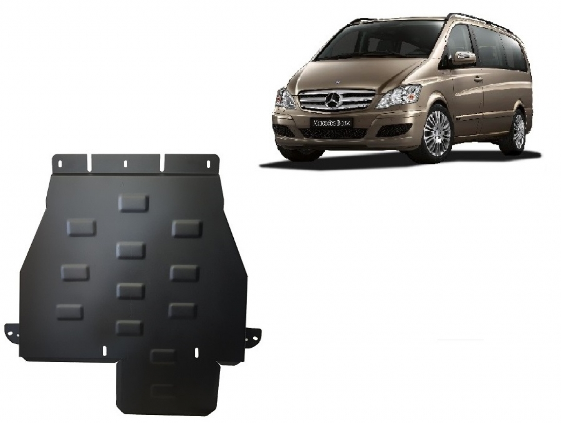 Pair Rear Brake Disc Splash Shields For Mercedes-Benz Vito/Viano W639 – Black Steel