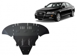Steel skid plate for Audi A6 with side flaps