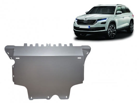 Aluminum skid plate for Skoda Kodiaq