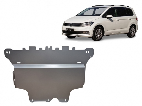 Aluminum skid plate for VW Touran