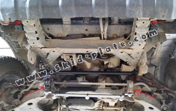 Steel skid plate for the protection of the engine and the radiator for Nissan Pick Up