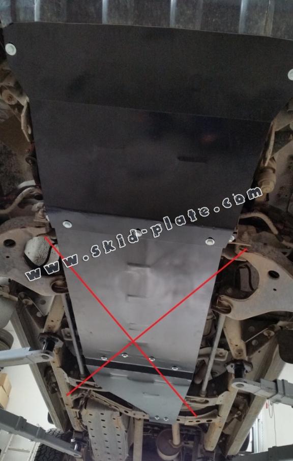 Steel skid plate for the protection of the engine and the radiator for Nissan Pick Up