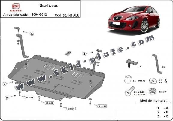 Aluminum skid plate for Seat Leon Mk2