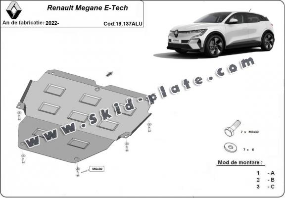 Aluminum skid plate for Renault Megane E-Tech