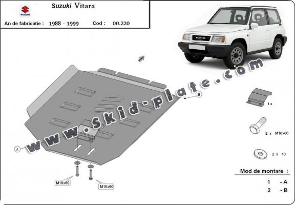 Steel gearbox skid plate for Suzuki Vitara