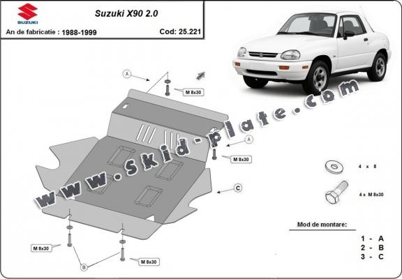 Steel skid plate for Suzuki X90 2.0
