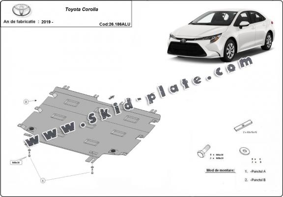 Aluminum skid plate for Toyota Corolla