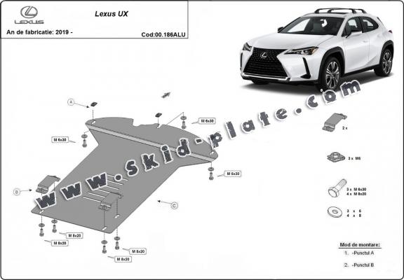 Aluminum catalytic converter plate/cat lock for Lexus UX