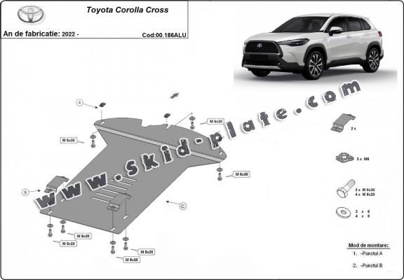Aluminum catalytic converter plate/cat lock for Toyota Corolla Cross