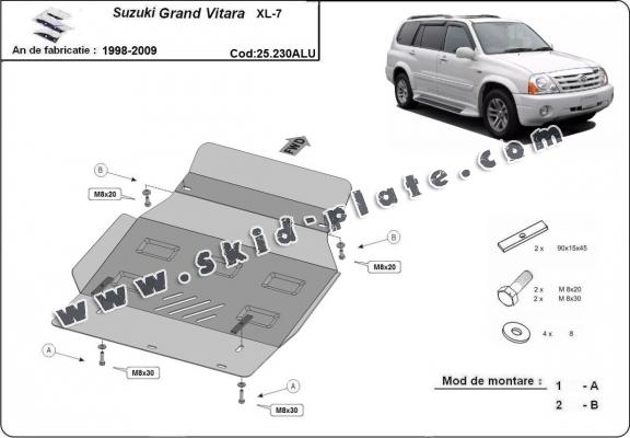 Aluminum skid plate for Suzuki Grand Vitara XL7 Aluminum skid plate for Suzuki Grand Vitara XL7